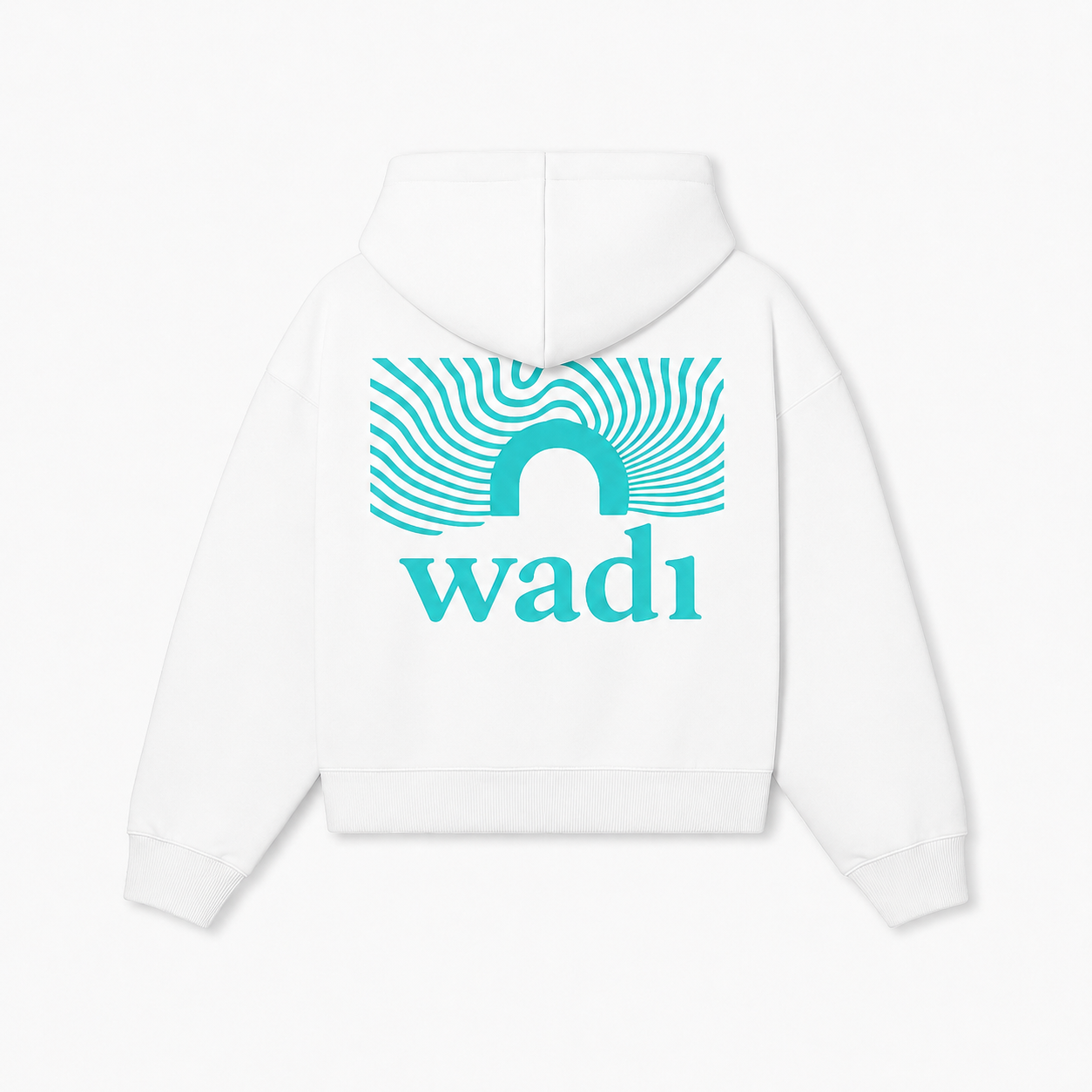 Sudadera Blanca y Turquesa